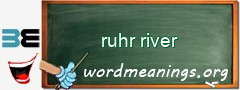 WordMeaning blackboard for ruhr river